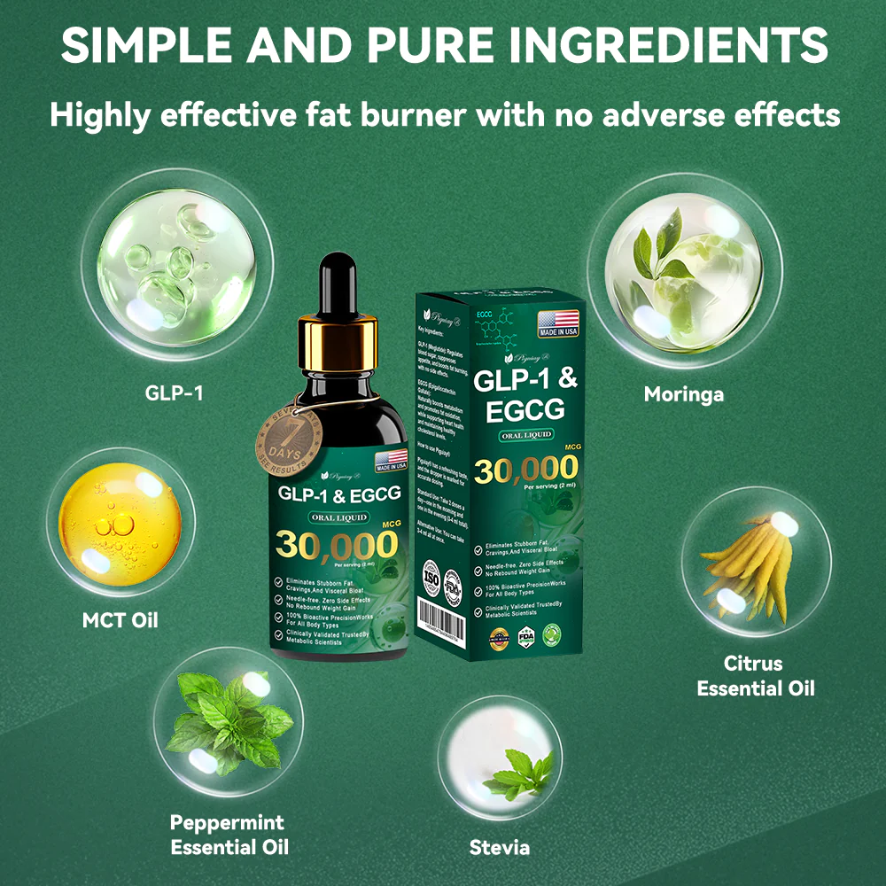 Piguiay® GLP-1 & EGCG Slimming & Health Boost Drops🏆🏆( Food-grade fat burner – Developed by The Obesity Society)🎁