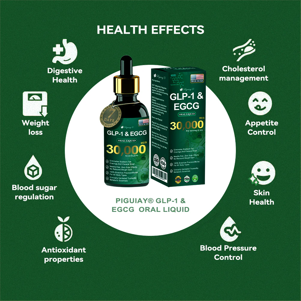Piguiay® GLP-1 & EGCG Slimming & Health Boost Drops🏆🏆( Food-grade fat burner – Developed by The Obesity Society)🎁