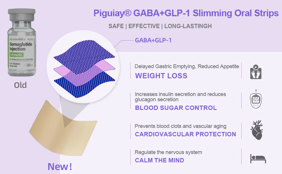 [See results in 7 days]Piguiay® GABA+GLP-1 Slimming Oral Strips🔥(Dissolves in 5 seconds, quick effect, long-lasting, effective against diabetes, insomnia, obesity and cardiovascular disease)🔥