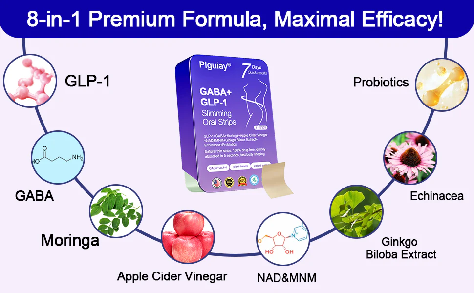 [See results in 7 days]Piguiay® GABA+GLP-1 Slimming Oral Strips🔥(Dissolves in 5 seconds, quick effect, long-lasting, effective against diabetes, insomnia, obesity and cardiovascular disease)🔥