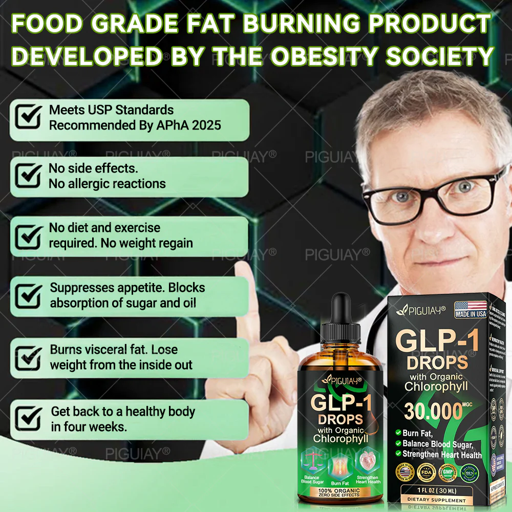 Piguiay® GLP-1 Chlorophyll Fat Burn & Sugar Control Drops( 👨‍⚕️Food-grade fat burner – Developed by The Obesity Society)🎁
