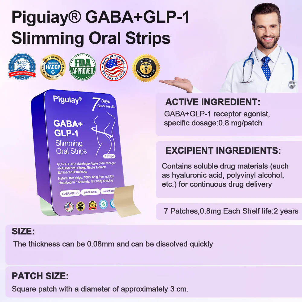 [See results in 7 days]Piguiay® GABA+GLP-1 Slimming Oral Strips🔥(Dissolves in 5 seconds, quick effect, long-lasting, effective against diabetes, insomnia, obesity and cardiovascular disease)🔥