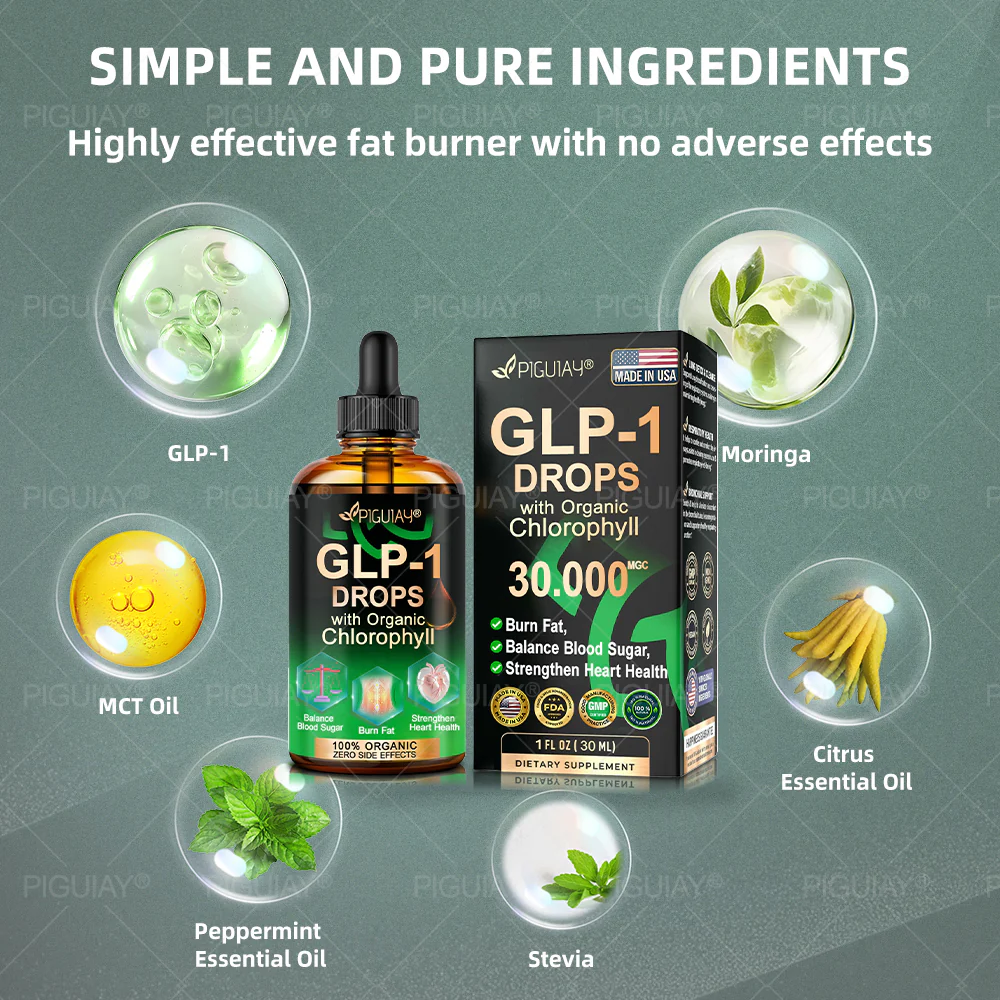Piguiay® GLP-1 Chlorophyll Fat Burn & Sugar Control Drops( 👨‍⚕️Food-grade fat burner – Developed by The Obesity Society)🎁