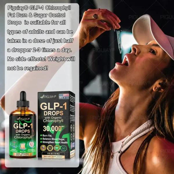 Piguiay® GLP-1 Chlorophyll Fat Burn & Sugar Control Drops( 👨‍⚕️Food-grade fat burner – Developed by The Obesity Society)🎁