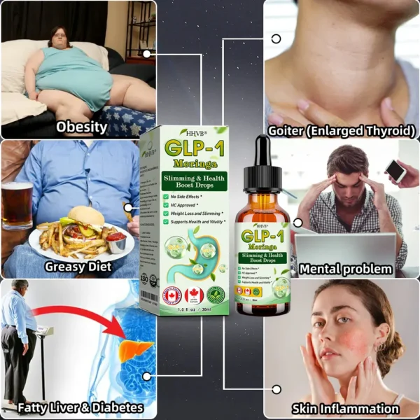 Piguiay® GLP-1 Moringa Slimming & Health Boost Drops(Food-grade fat burner - Developed by experts in secretology and metabolism)👨‍⚕️