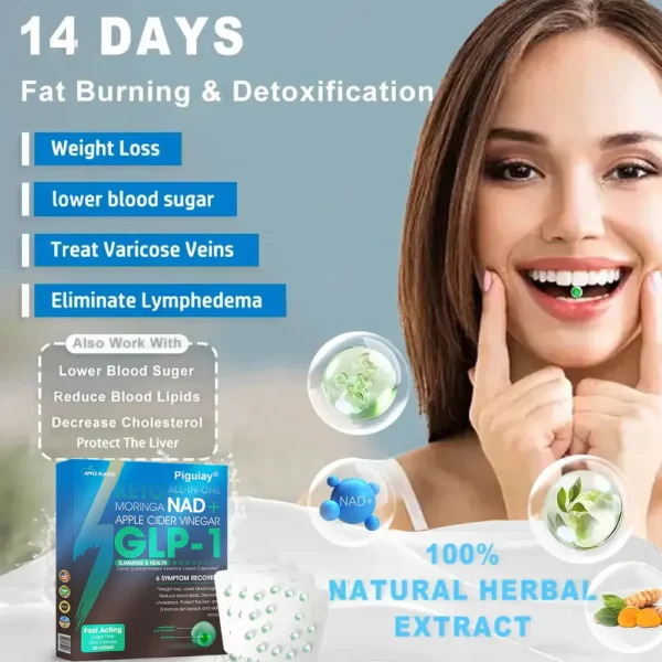 [Official Authorized Store] Piguiay® GLP-1 Slimming & Health Ultra Concentrated Essence Liquid Pearls - NAD+ Moringa & ACV & Keto BHB (✔️speedy, long-lasting, addressing diabetes, obesity, and cardiovascular diseases) - Developed by the Obesity Society🎁