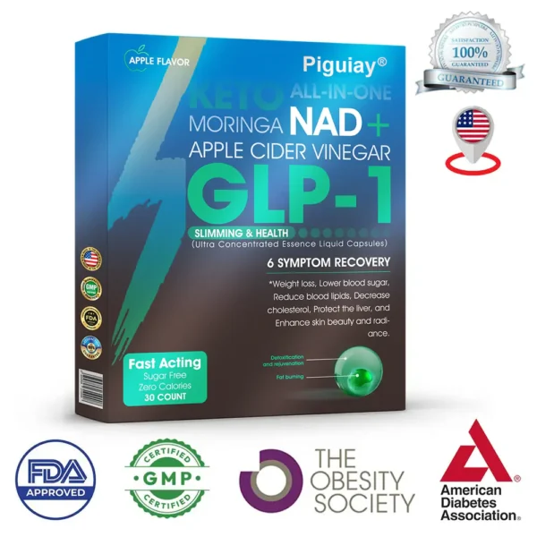 [Official Authorized Store] Piguiay® GLP-1 Slimming & Health Ultra Concentrated Essence Liquid Pearls - NAD+ Moringa & ACV & Keto BHB (✔️speedy, long-lasting, addressing diabetes, obesity, and cardiovascular diseases) - Developed by the Obesity Society🎁