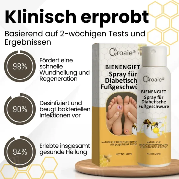 Croaie® Bienengift Spray für Diabetische Fußgeschwüre✔𝐬𝐢𝐜𝐡𝐭𝐛𝐚𝐫𝐞 𝐕𝐞𝐫𝐛𝐞𝐬𝐬𝐞𝐫𝐮𝐧𝐠 𝐢𝐧 𝟐-𝟑 𝐖𝐨𝐜𝐡𝐞𝐧✔