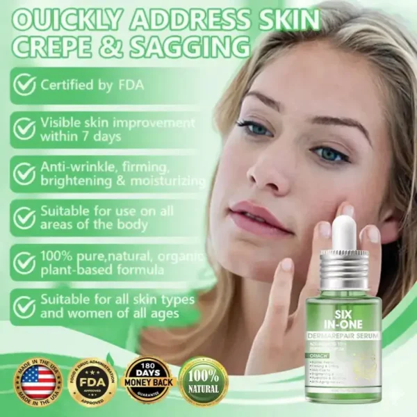 𝐎𝐫𝐢𝐚𝐜𝐡® 𝐀𝟏𝟎+ 𝟔-𝐢𝐧-𝟏 𝐃𝐞𝐫𝐦𝐚𝐑𝐞𝐩𝐚𝐢𝐫 𝐒𝐞𝐫𝐮𝐦 𝐅𝐃𝐀 𝐂𝐞𝐫𝐭𝐢𝐟𝐢𝐞𝐝 – 𝐅𝐢𝐫𝐦𝐬 𝐥𝐨𝐨𝐬𝐞 𝐬𝐤𝐢𝐧, 𝐟𝐚𝐝𝐞𝐬 𝐛𝐫𝐮𝐢𝐬𝐢𝐧𝐠 𝐚𝐧𝐝 𝐬𝐞𝐧𝐢𝐥𝐞 𝐩𝐮𝐫𝐩𝐮𝐫𝐚, 𝐚𝐧𝐝 𝐢𝐦𝐩𝐫𝐨𝐯𝐞𝐬 𝐤𝐞𝐫𝐚𝐭𝐢𝐧 𝐛𝐮𝐢𝐥𝐝𝐮𝐩, 𝐬𝐞𝐛𝐨𝐫𝐫𝐡𝐞𝐢𝐜 𝐝𝐞𝐫𝐦𝐚𝐭𝐢𝐭𝐢𝐬, 𝐚𝐧𝐝 𝐟𝐨𝐥𝐥𝐢𝐜𝐮𝐥𝐚𝐫 𝐤𝐞𝐫𝐚𝐭𝐨𝐬𝐢𝐬.