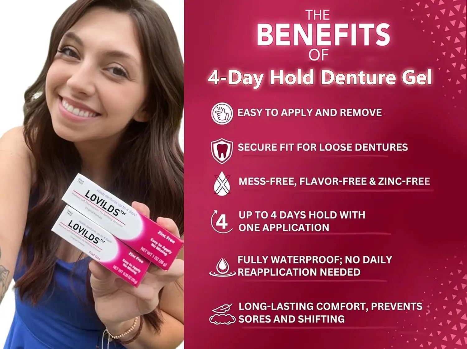LOVILDS™ 4-Day Hold Denture Gel