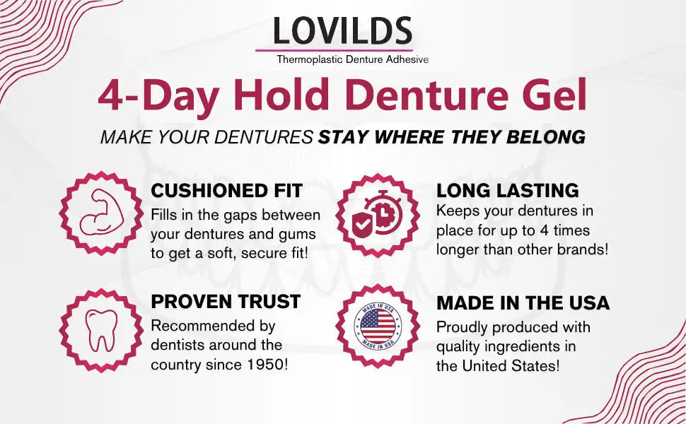 LOVILDS™ 4-Day Hold Denture Gel