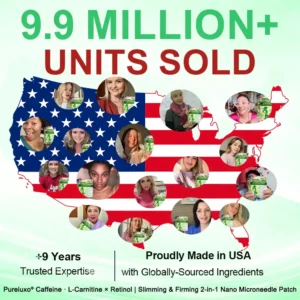 𝙋𝙪𝙧𝙚𝙡𝙪𝙭𝙤® Caffeine · L-Carnitine × Retinol | Slimming & Firming 2-in-1 Nano Microneedle Patch