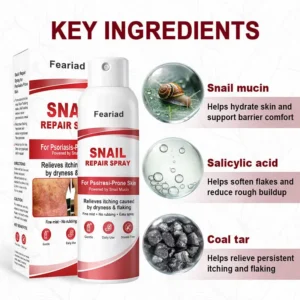 Feariad Snail Repair Spray for Itchy, Flaky Psoriasis Skin