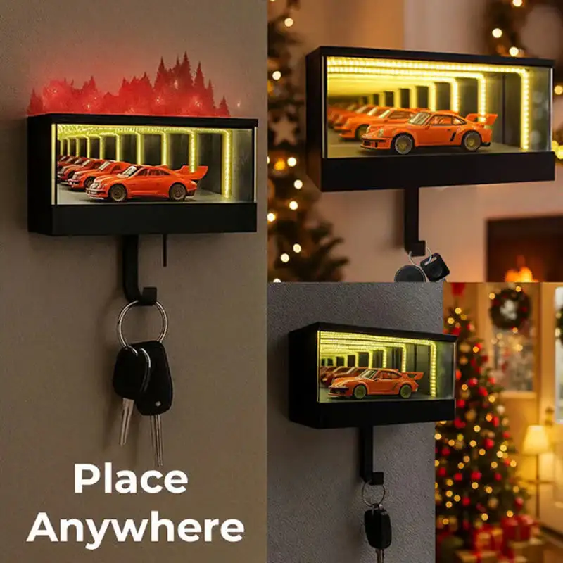 Infinity Mirror LED Garage Key Holder