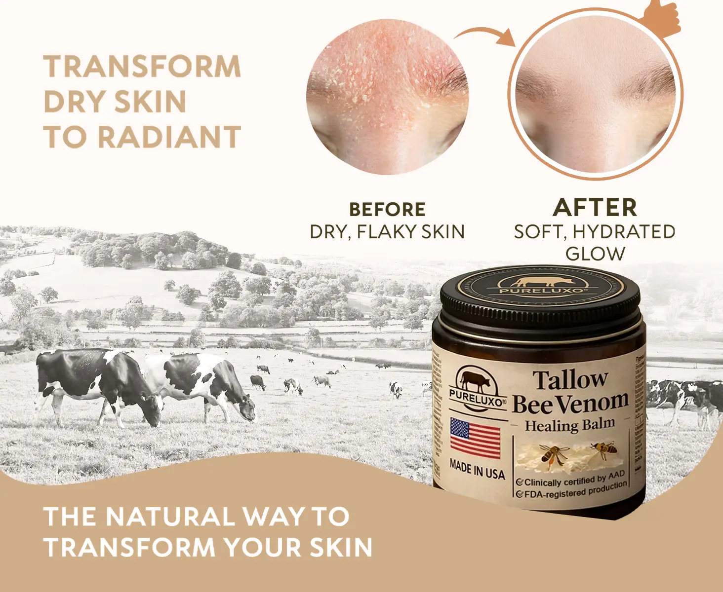 Pureluxo® Tallow Bee Venom Healing Balm