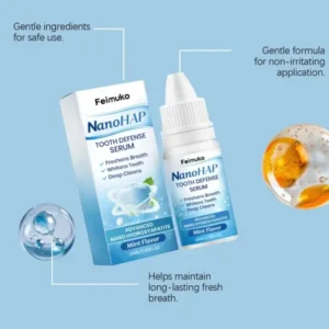Feimuko Tooth Defense Serum with Nano Hydroxyapatite for Teeth Whitening and Deep Cleaning